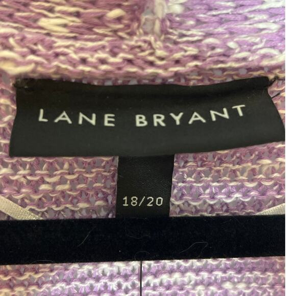 Lane Bryant NEW Plus Size 18-20 Lavender White Button Chunky Knit Cardigan - Picture 7 of 11